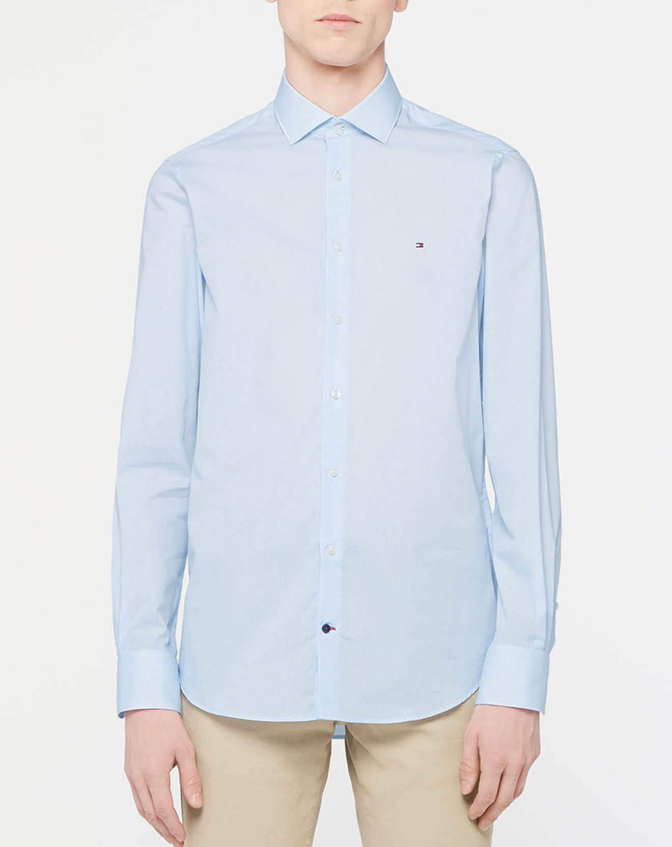 Tommy Hilfiger Chemise Slim imprimé géométrique bleu ciel