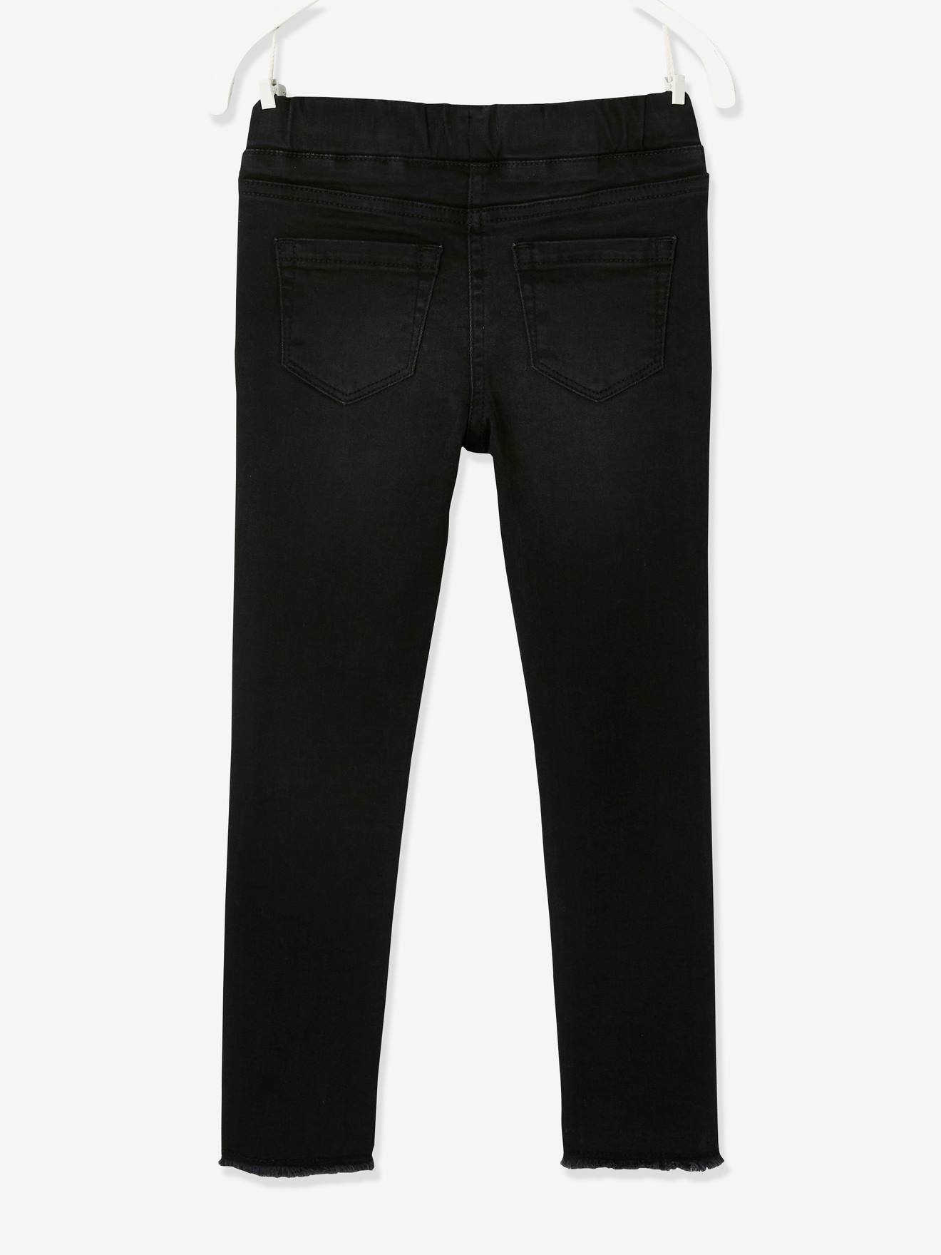 Calça legging infantil com estampa a laser, na cor azul médio lisa com detalhes.