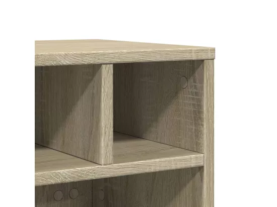 Support d'imprimante avec roulettes chêne sonoma 41x32x34,5 cm