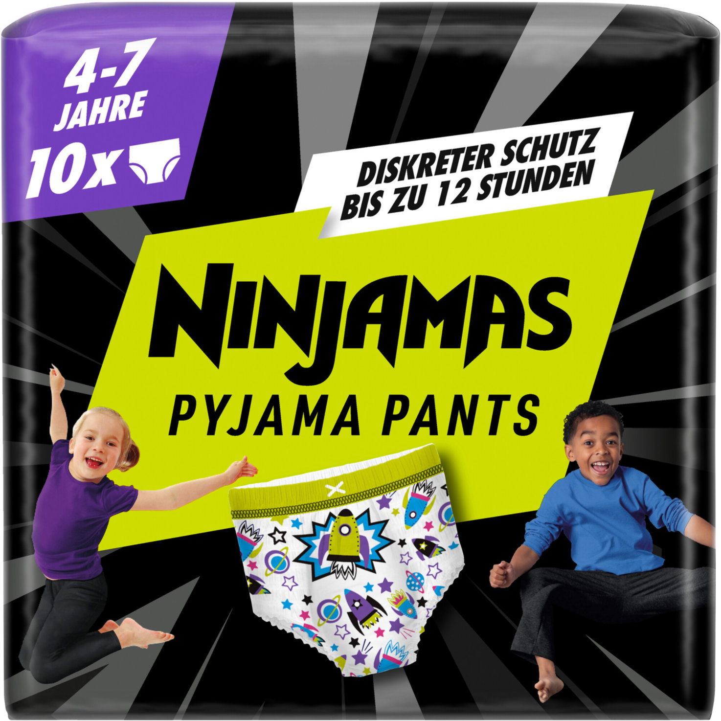 Ninjamas Underjams Raumschiff 4-7 Jahre 10 Stück