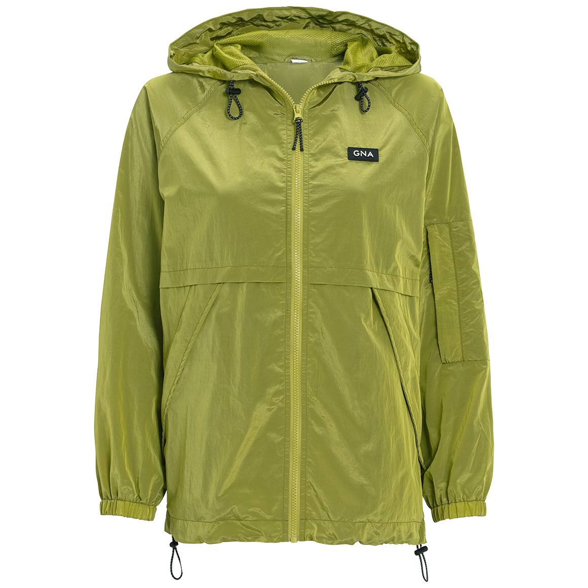 Gina Sports Damen Sport-Jacke mit Kapuze gelbgrün