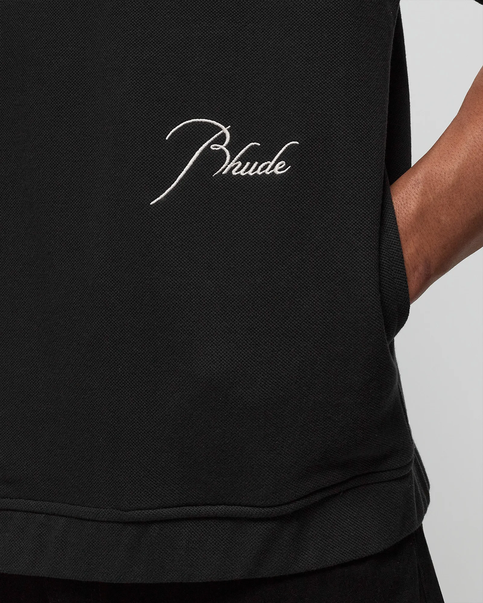 Rhude RHUDE PIQUE SNAP SHORT SLEEVE POLO