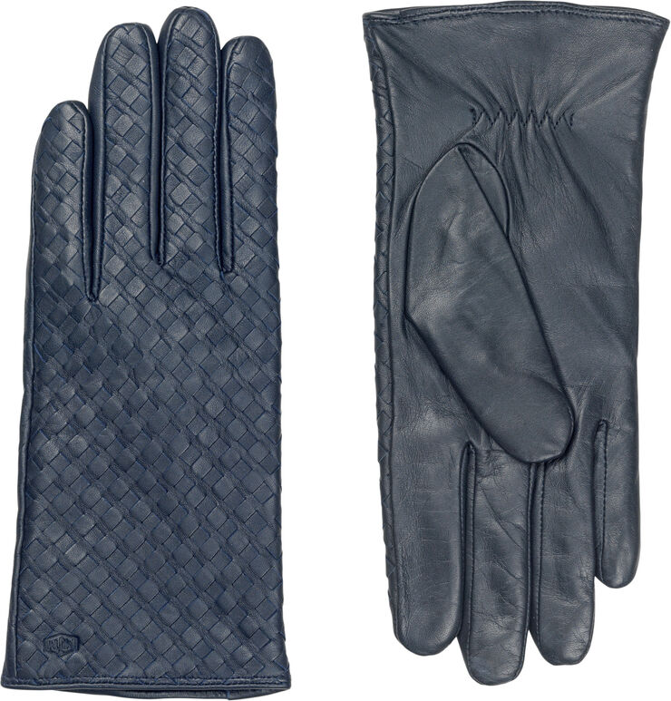 MJM MJM Glove Liva W Leather Braided Midnight Blue Midnight blue
