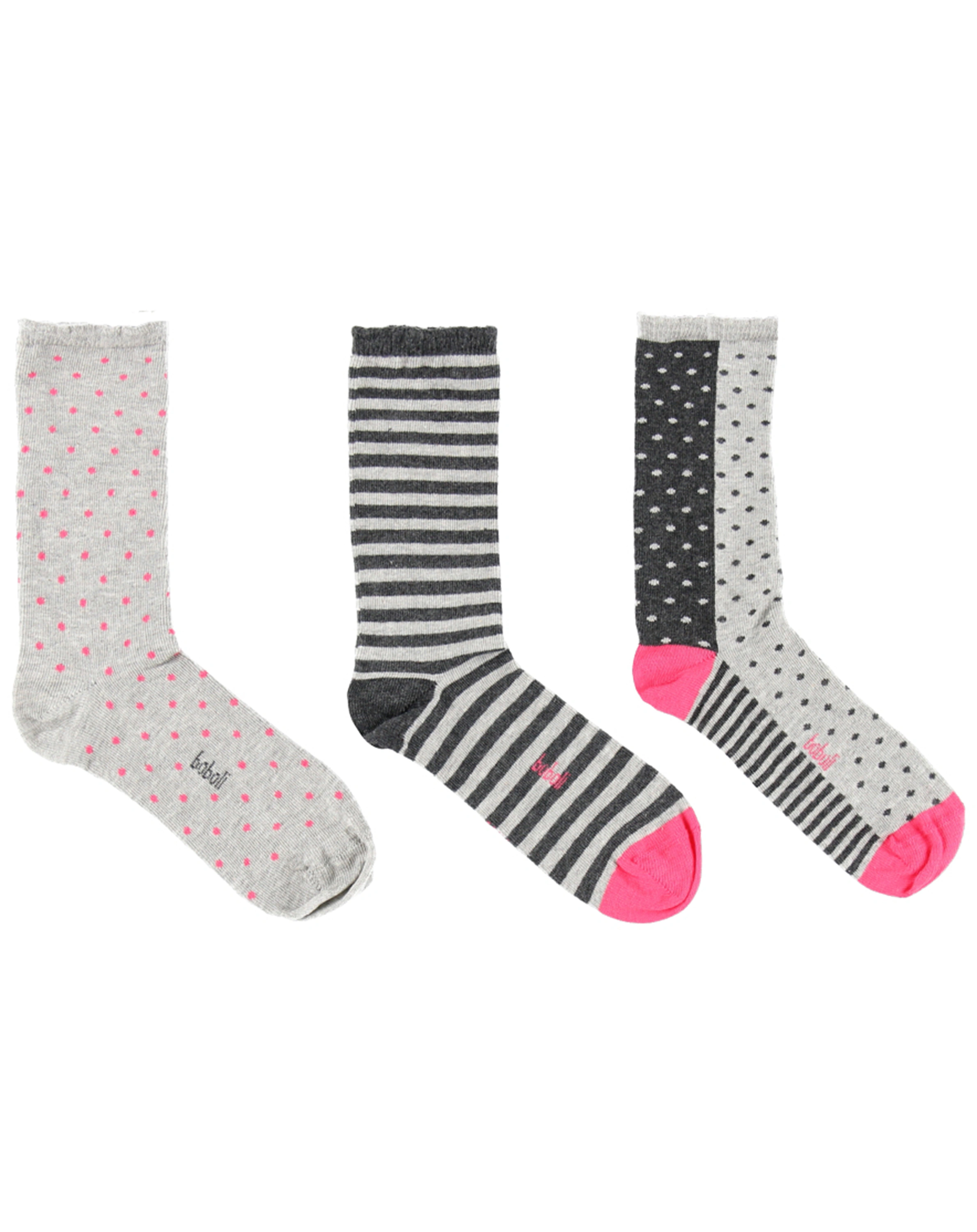 Socken MIX IT UP – TINY DOTS 3er Pack in grau
