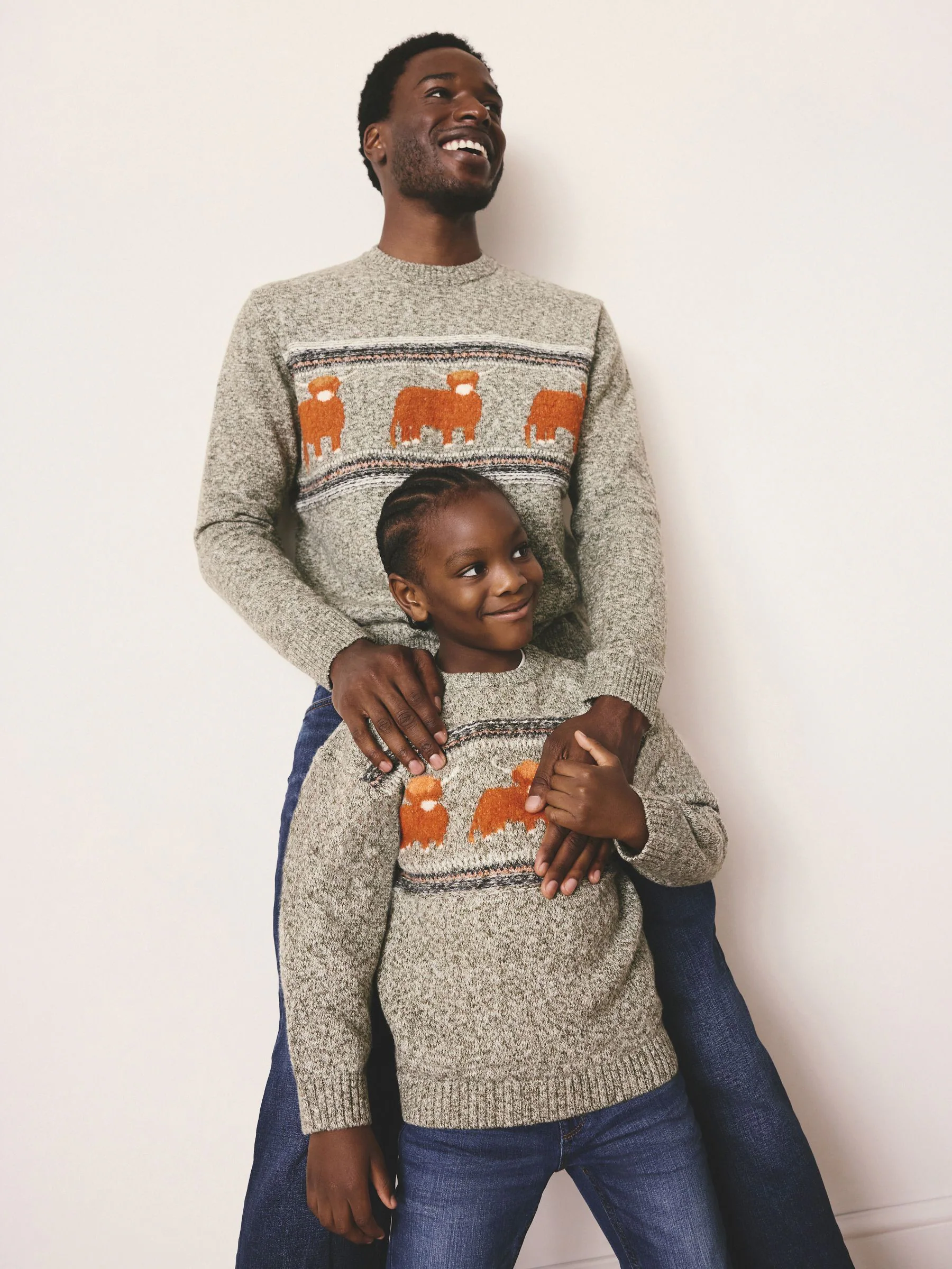 Groen - Hamish The Highland Cow Matching Family Jumper