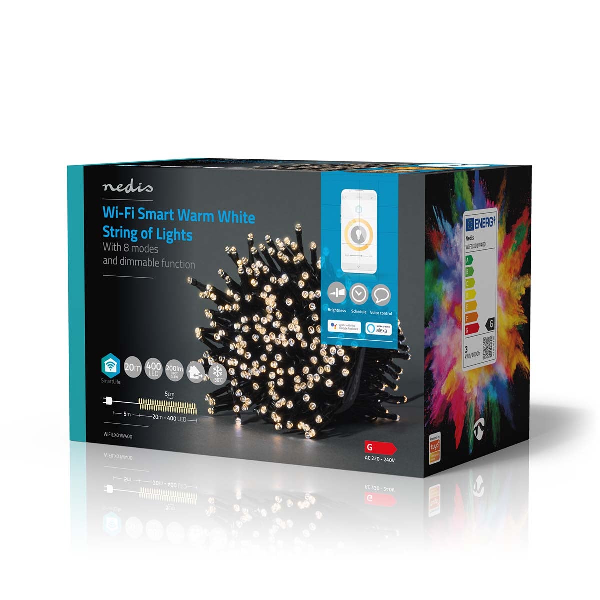 Nedis SmartLife Decoratieve LED lichtslang iOS/Android 5 meter | 50 LED's