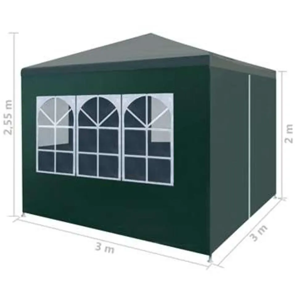 vidaXL - Partytent - Groen - Polyetheen