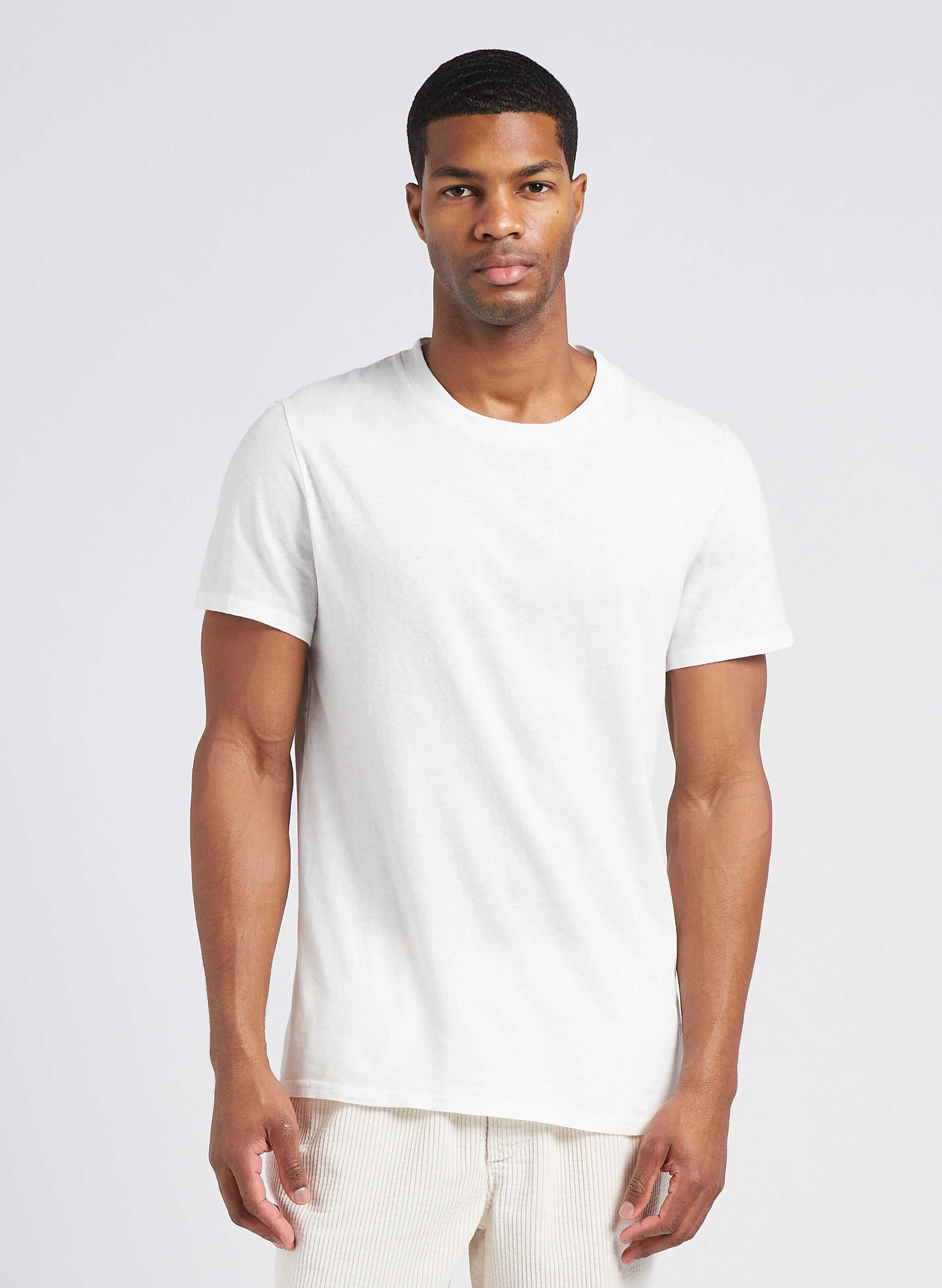 GAMIPY - Tee-shirt col rond en coton | Blanc