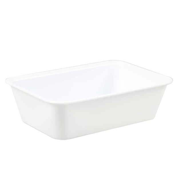 Bak, PP, 650ml, spuitgiet, 172x120x50mm, wit