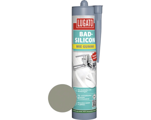 Lugato Badkamer Siliconen, Rubberachtig, Steengrijs, 310 ml