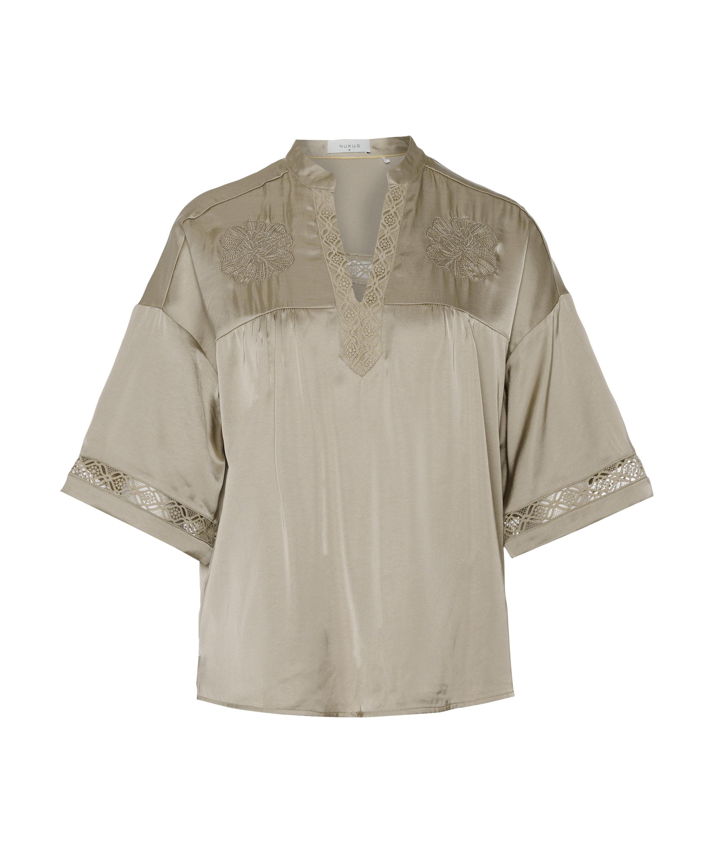 Nukus Dames top beige