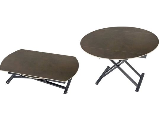 CONCEPT1 - Table basse Marbella relevable marron 70-120x120x34/80