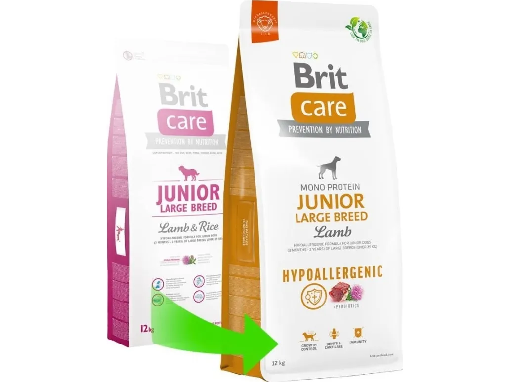 Brit Care Dog Hypoallergenic Junior Large Breed, Lamb, 12 kg