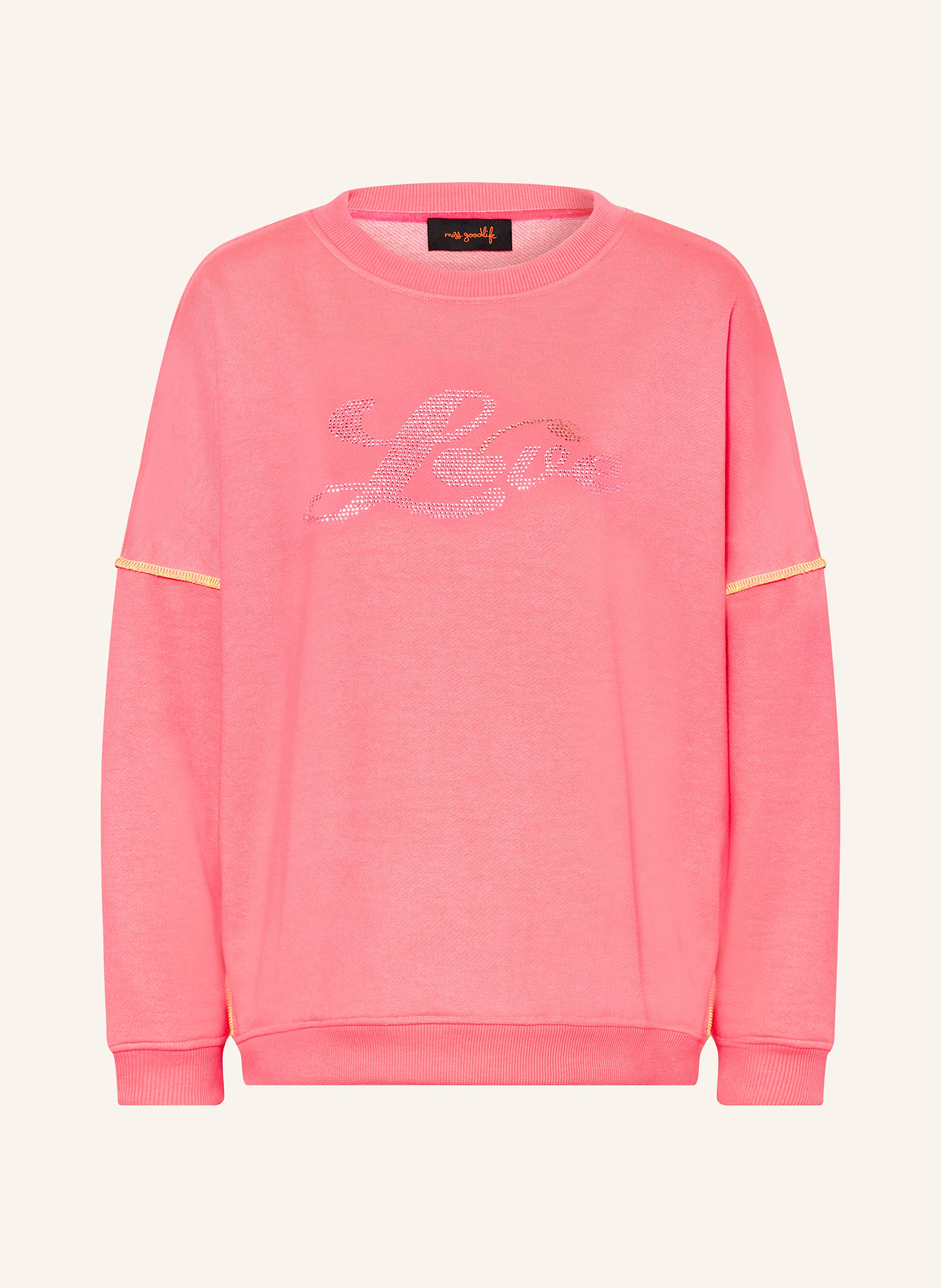 miss goodlife Sweatshirt mit Schmucksteinen