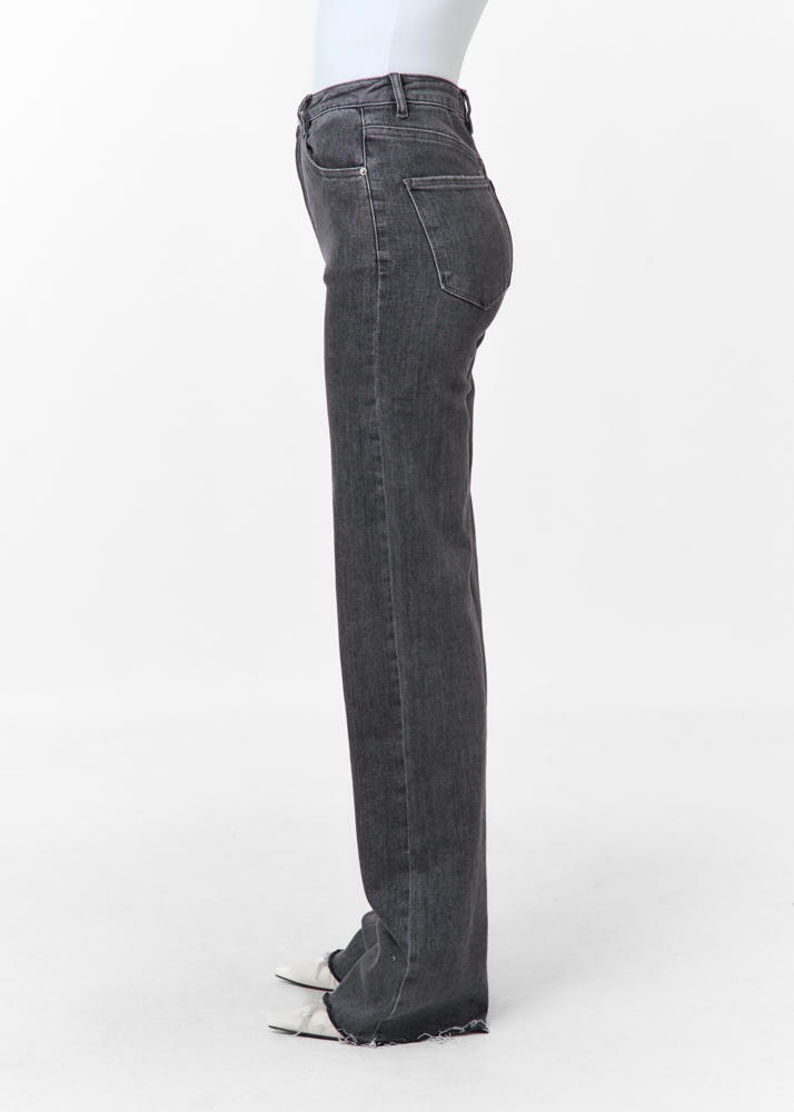 Straight leg stretch jeans grijs