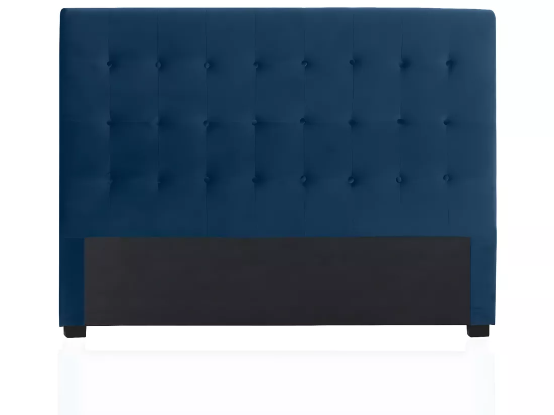 Tête de lit capitonnée Premium Velours 180cm Bleu