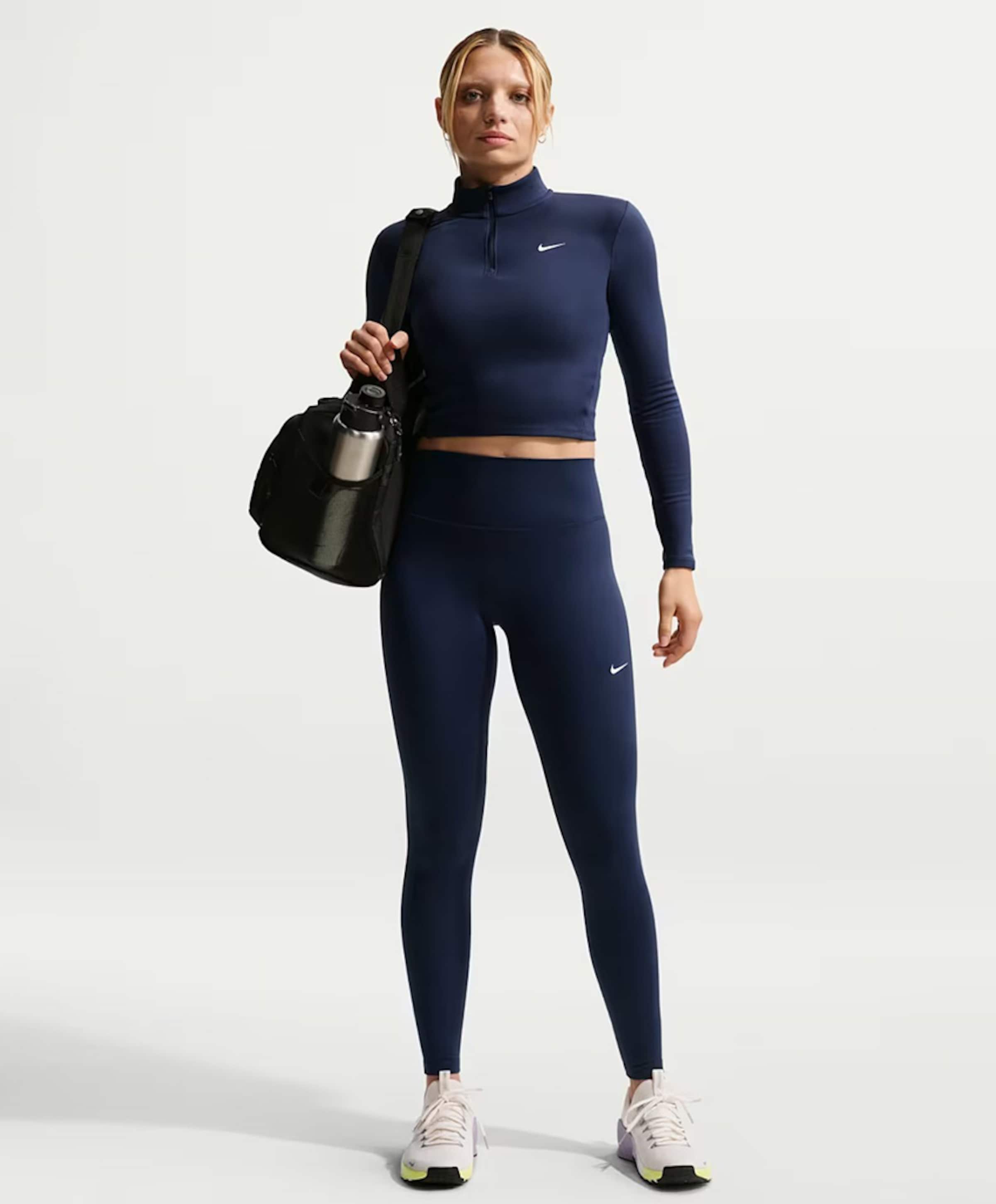 Nike Nike One Seamless Front Women's Hig dames tights blauw
