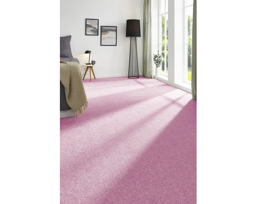 Velours tapijt Ines roze 400 cm breed (per meter verkocht)