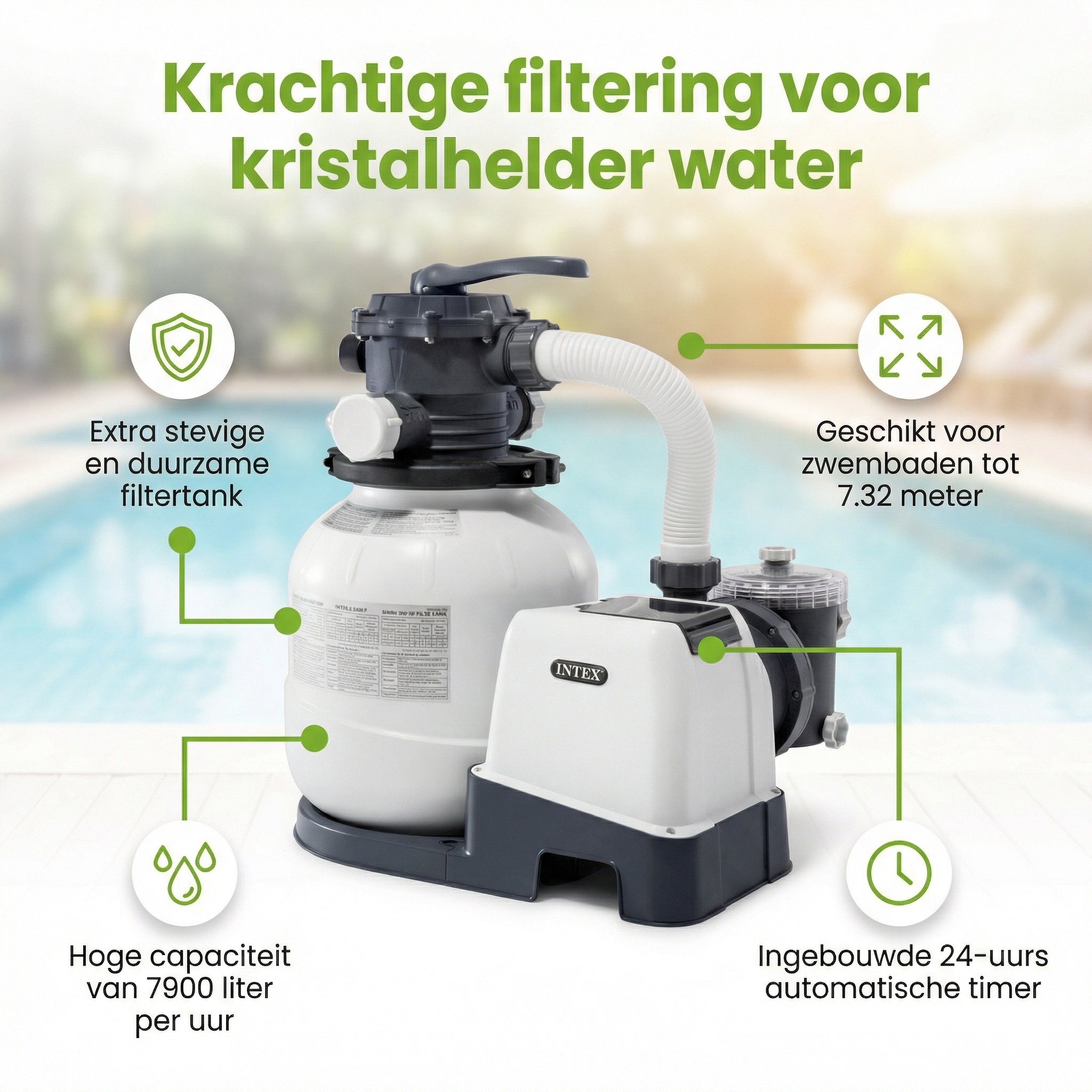 Intex SX2100 6000 l/u zandfilterpomp