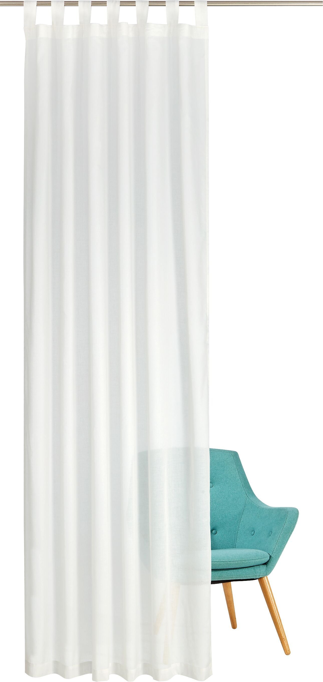 MIO Fertigvorhang Tag - Weiss / B: 140.0 cm x H: 260.0 cm