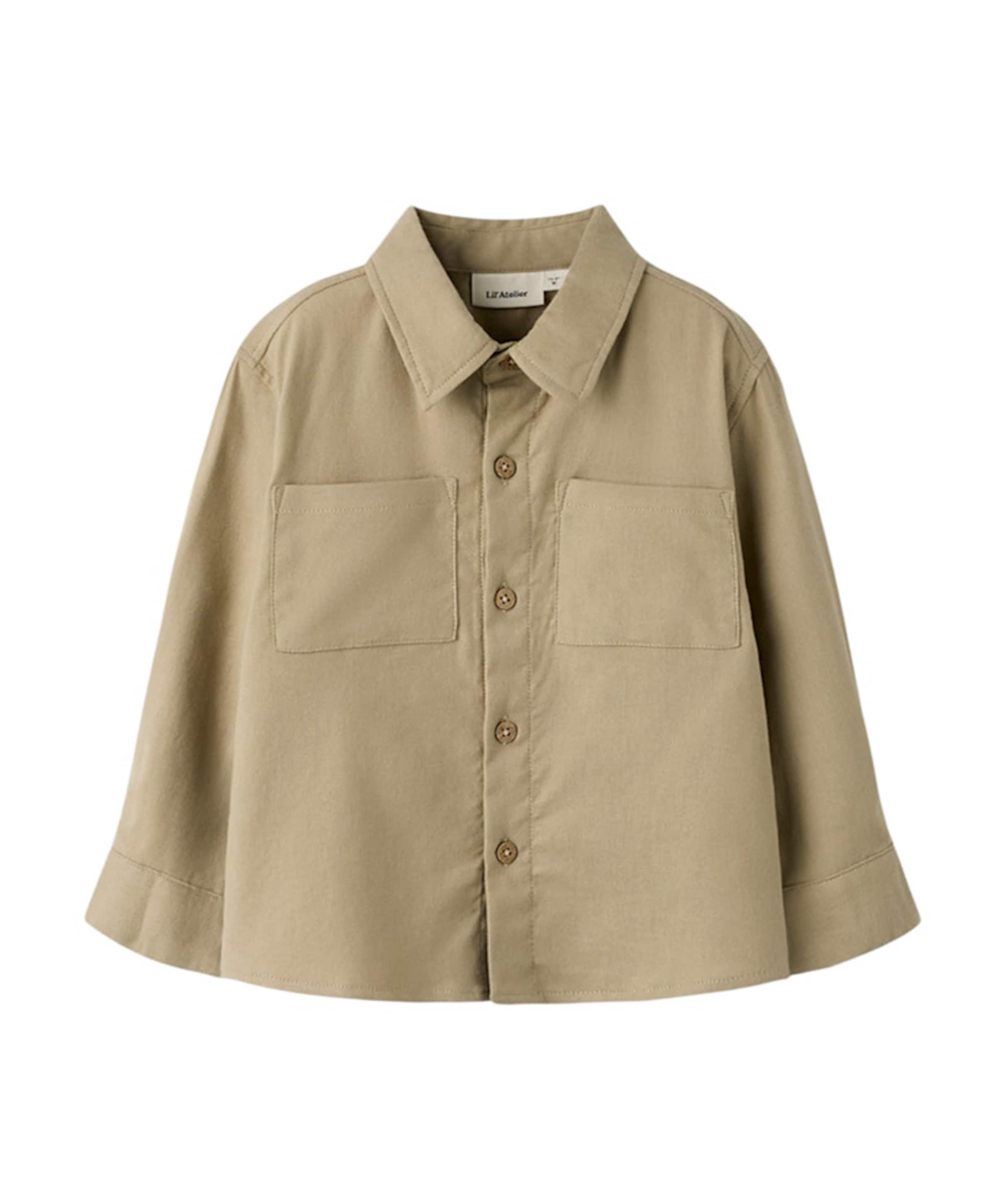 Lil' Atelier Meisjes blouse lange mouw beige