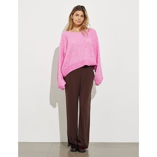 mbyM Tazmo Striktrøje, Fuchsia Pink Melange, M/L
