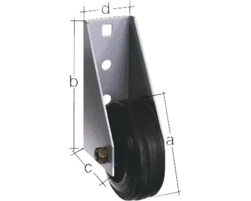 Poortrol voor zware poorten 110 x 44,5 mm, thermisch verzinkt