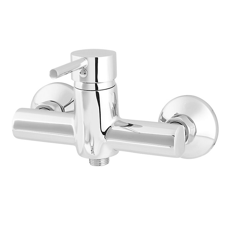 Mitigeur de douche entraxe 150 mm GoodHome Lazu en laiton chromé