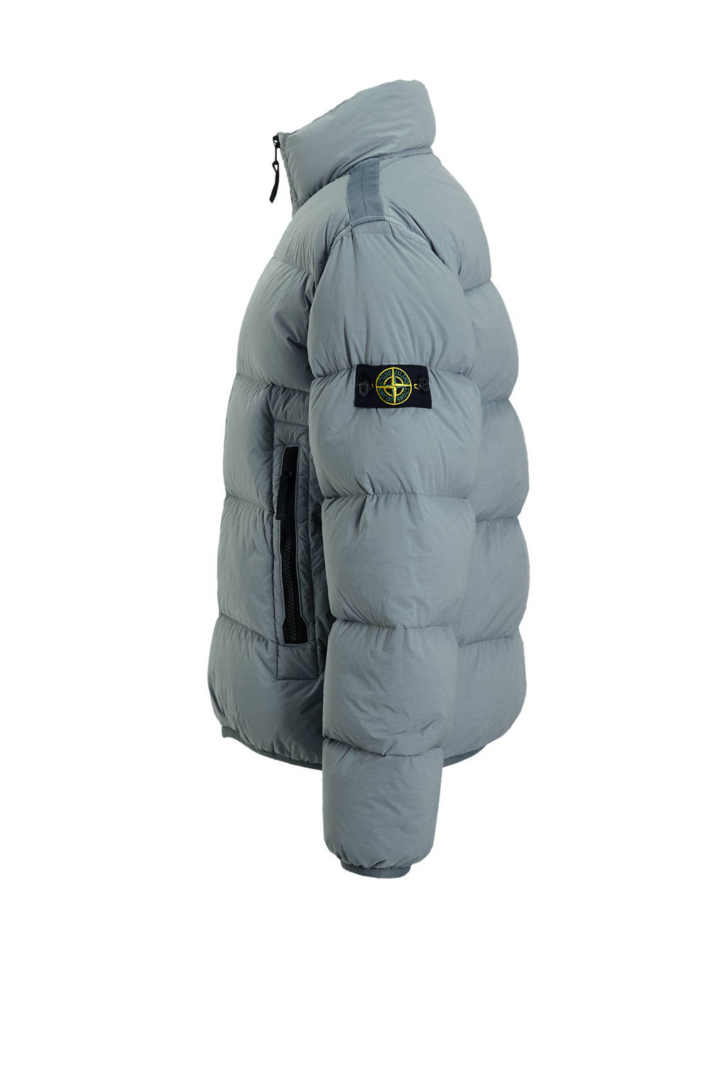 Stone Island gewatteerde jas grijs