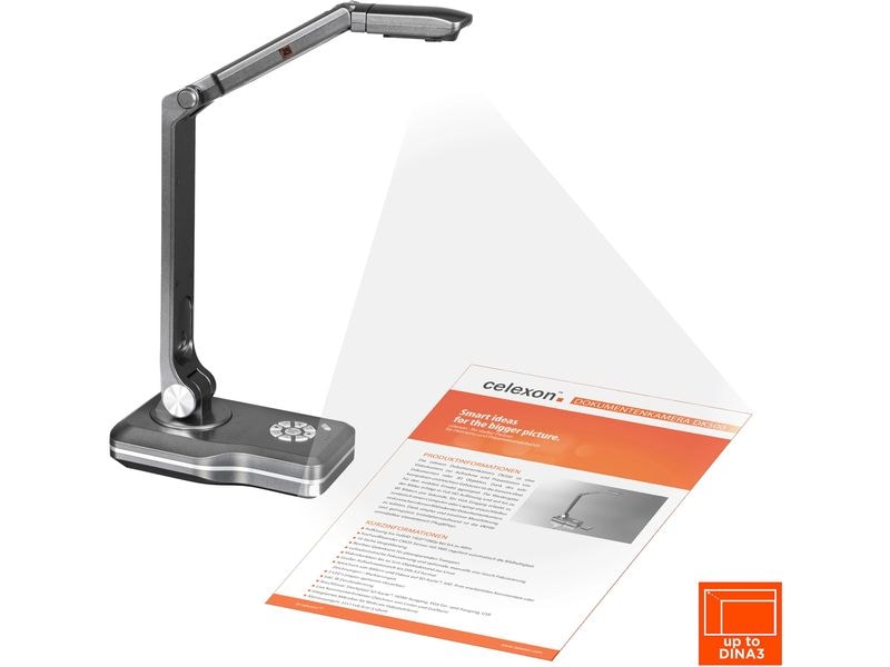 Celexon Dokumentenkamera DK800 8MP Dokumentenkamera mit Full HD-Auflösung