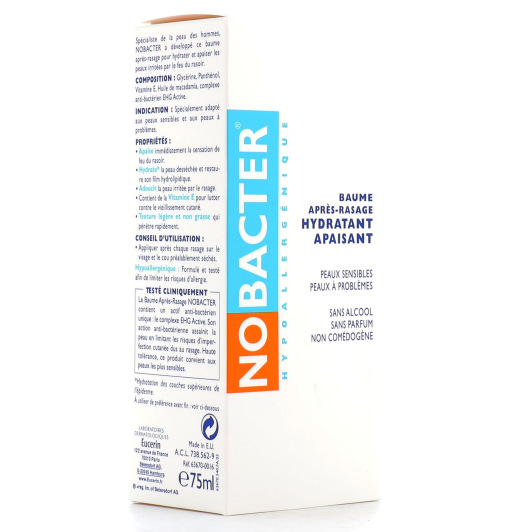 Baume après-rasage Nobacter hydratant et apaisant