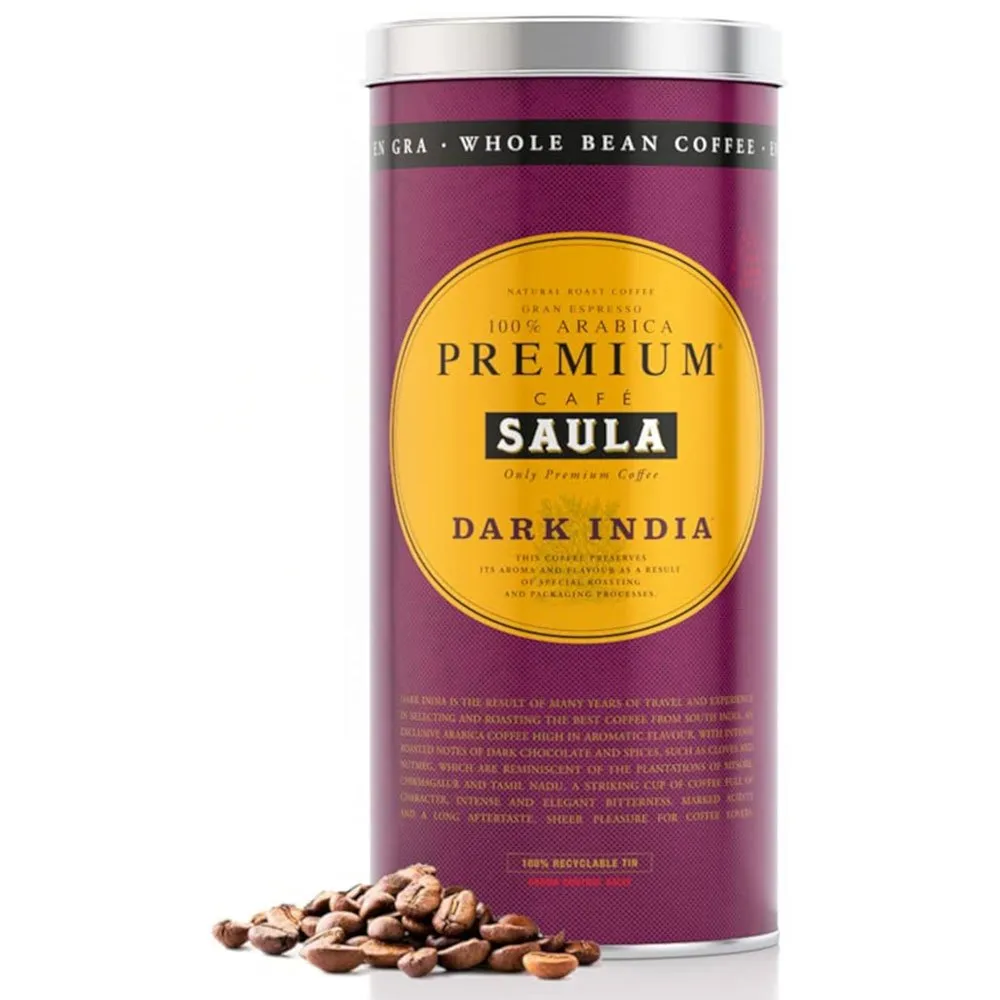 Saula Gran Espresso Premium Dark India 500g Grãos de Café