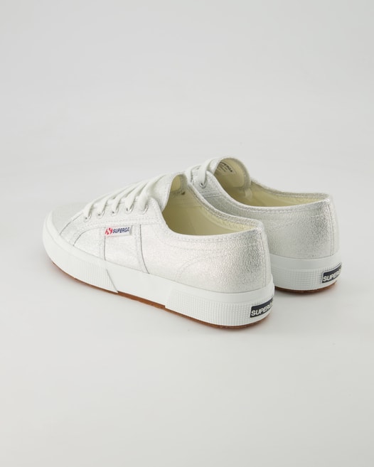 Superga 2750-Lame Schnürschuhe in Silber