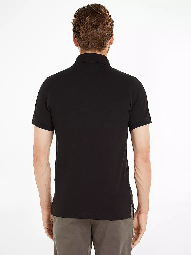 TOMMY HILFIGER Poloshirt Slim Fit schwarz