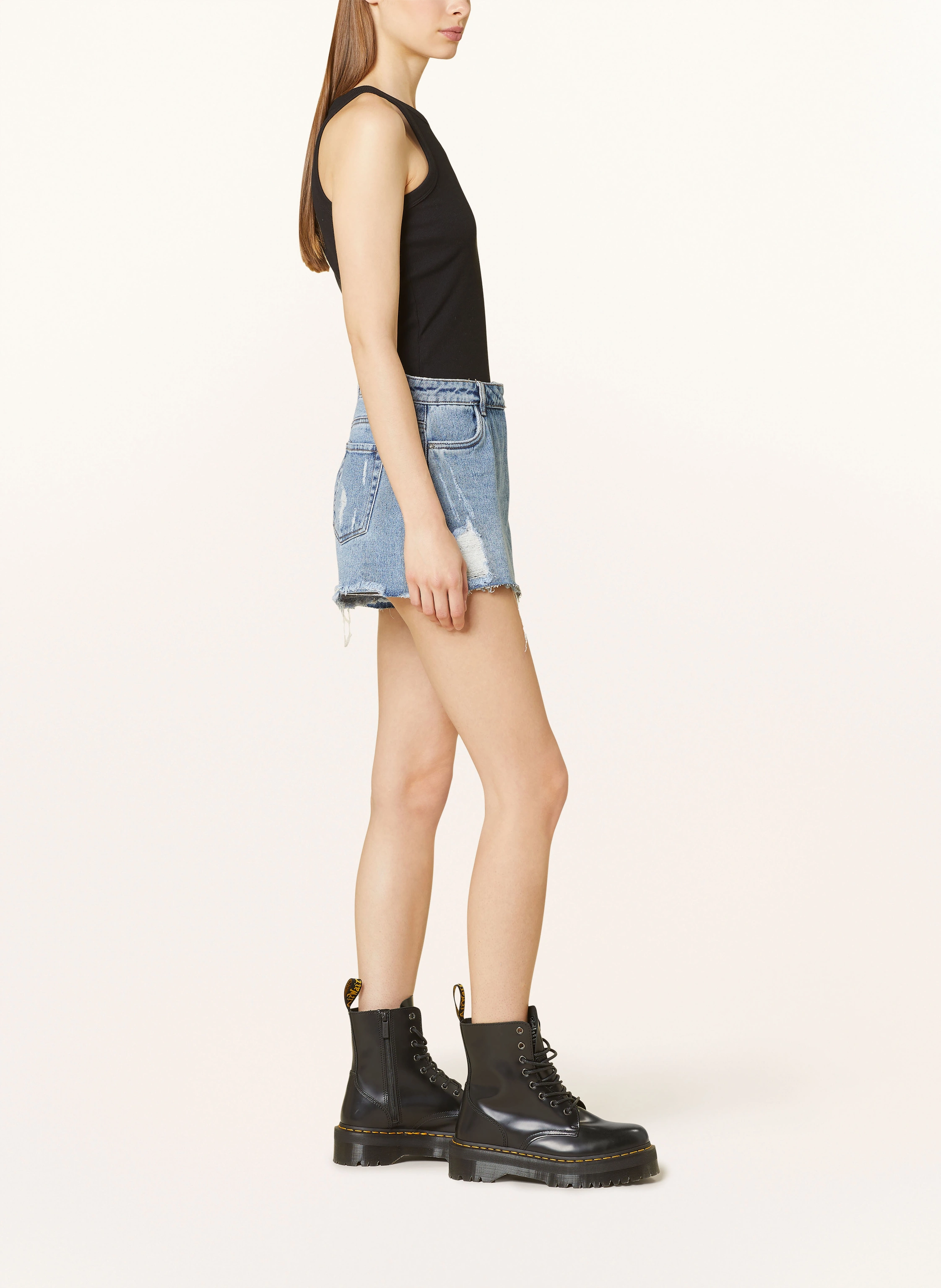 ONLY Jeans-Skort in Wickeloptik