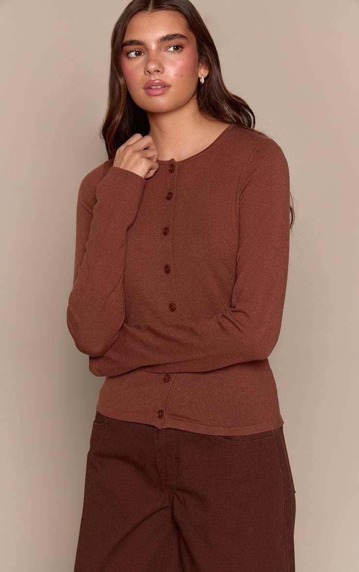 Toffee Cardigan En Maille Fine Boutonné