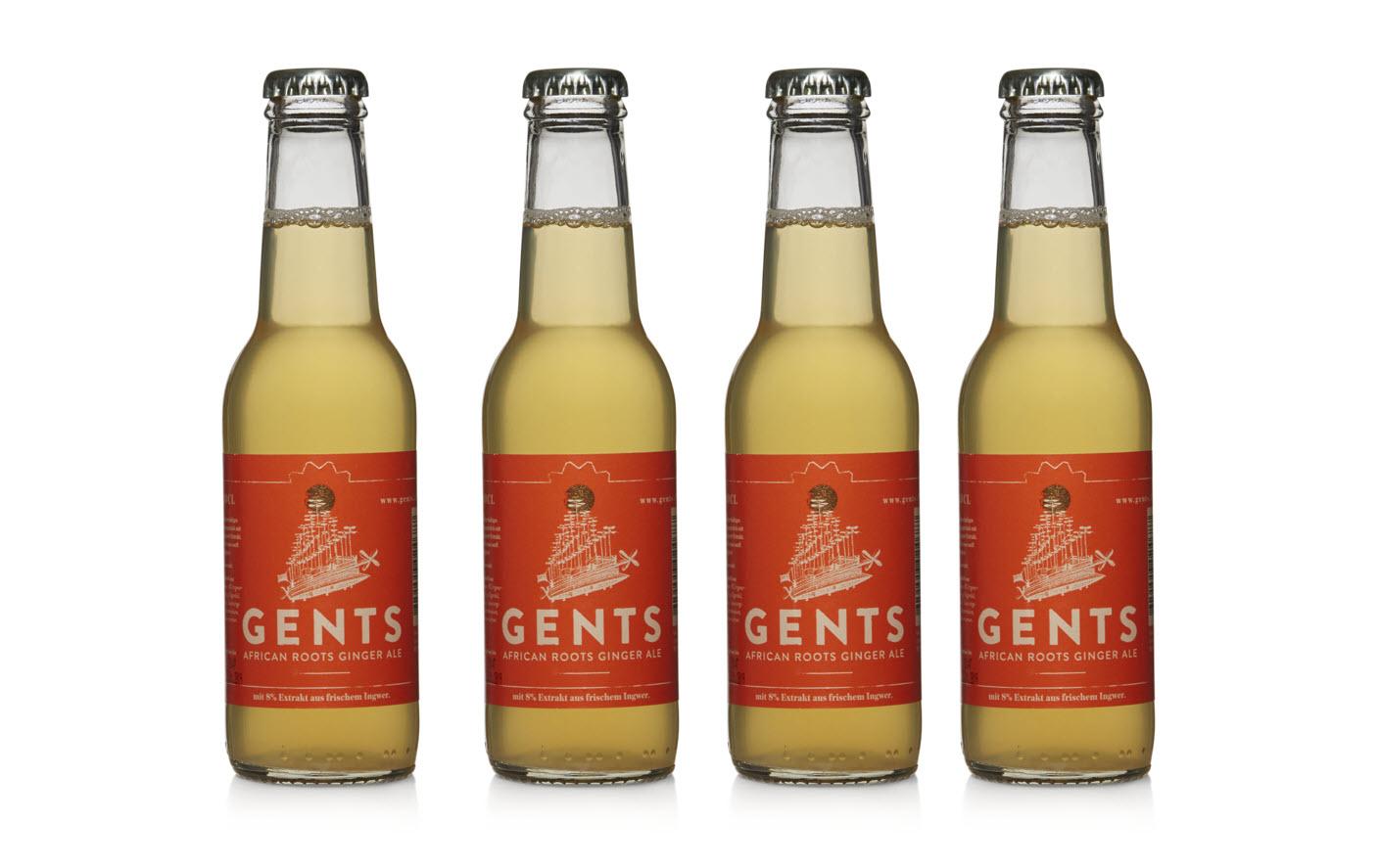 African Roots Ginger Ale 4 x 0.2 lKohlensäurehaltiges Erfrischungsgetränk mit Ingwergeschmack