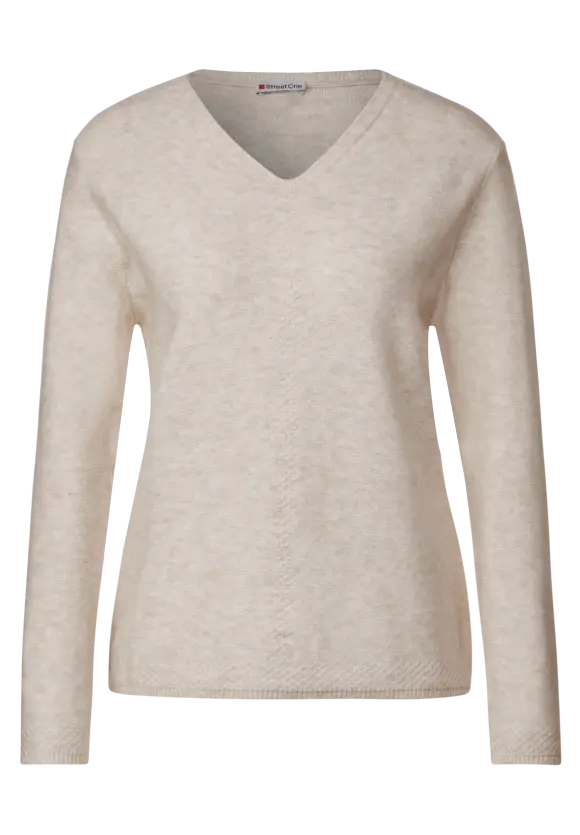 Basic Pullover - whisper cream melange