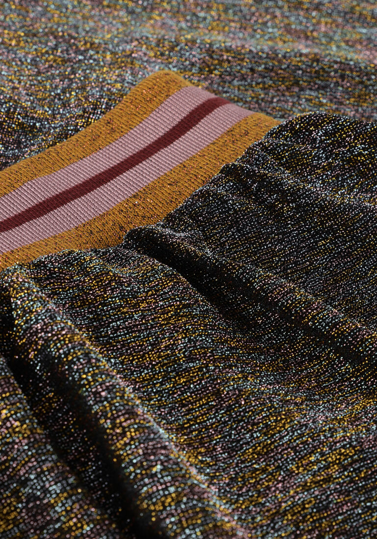 LIKE FLO zwarte like flo minirok glitter plisse skirt