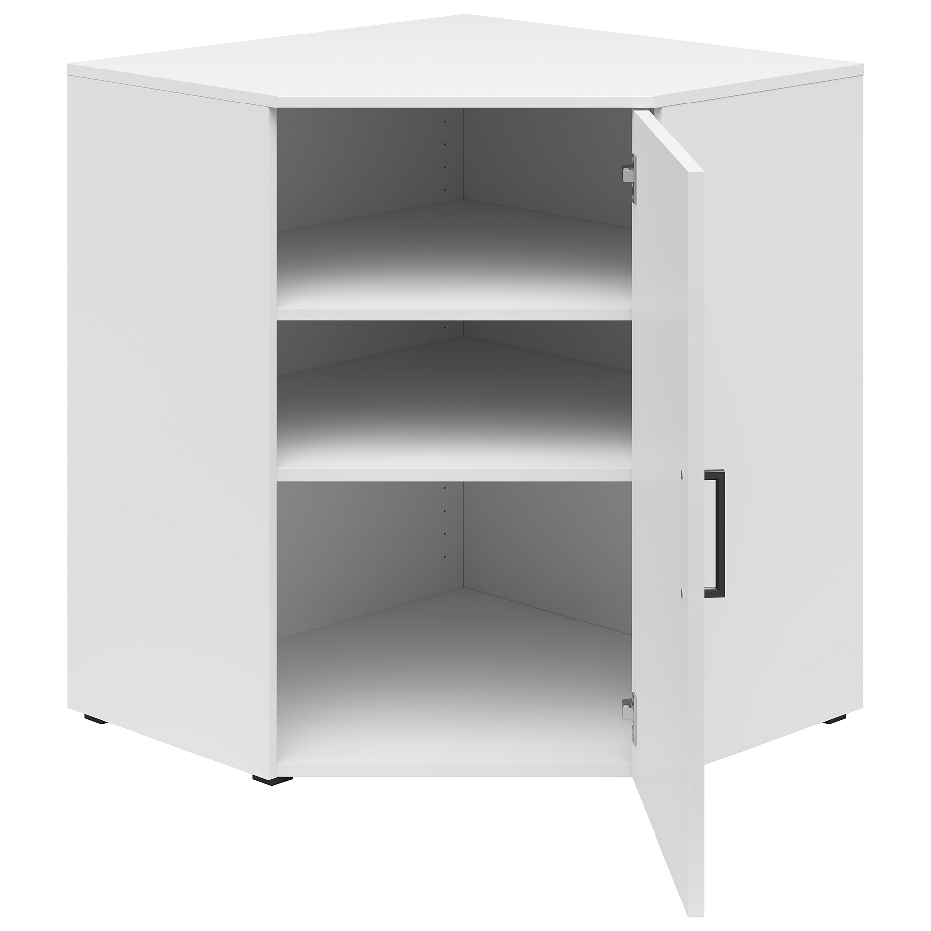Eck-Kommode - weiß - 73 cm breit
