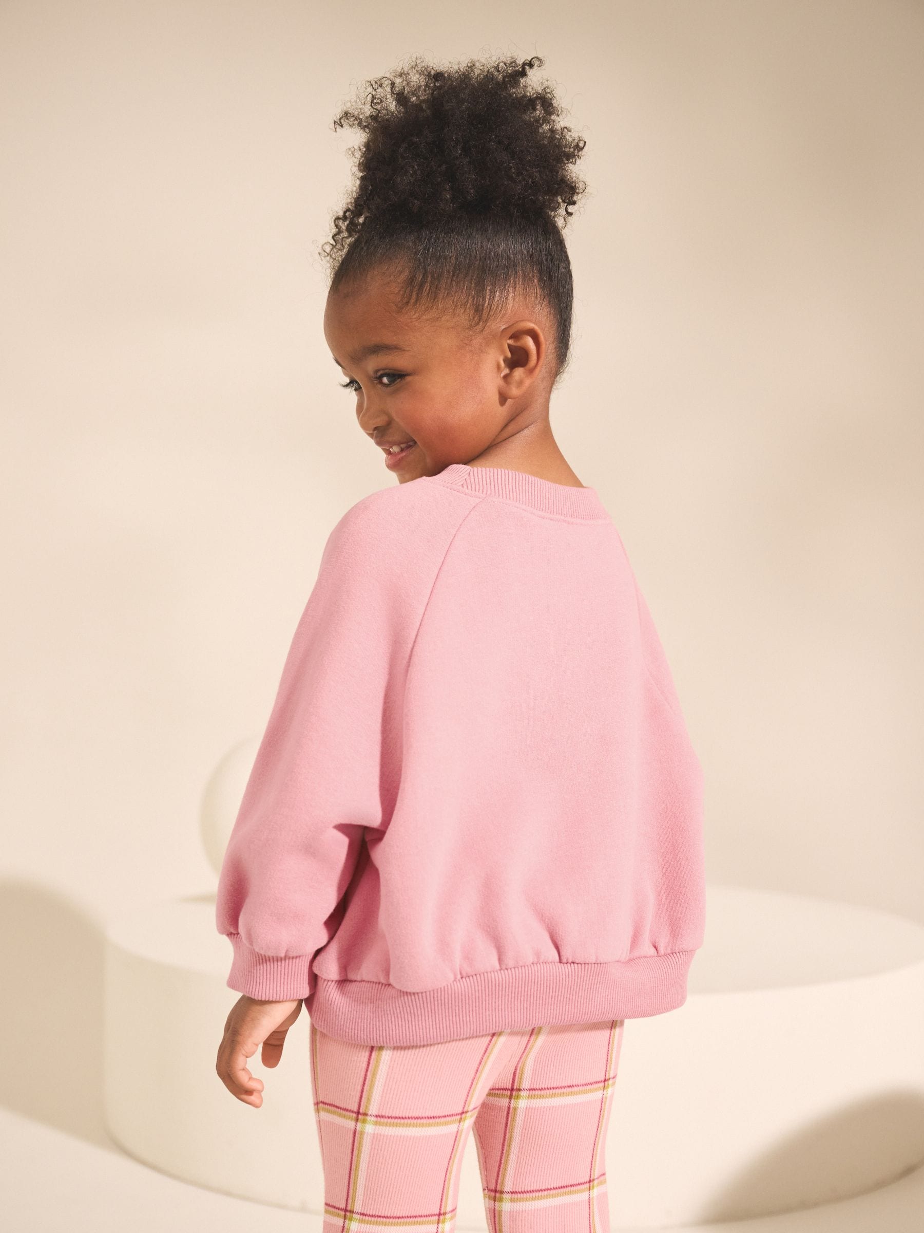 Roze - Sweatshirt met ronde hals (3 mnd - 7 jr)