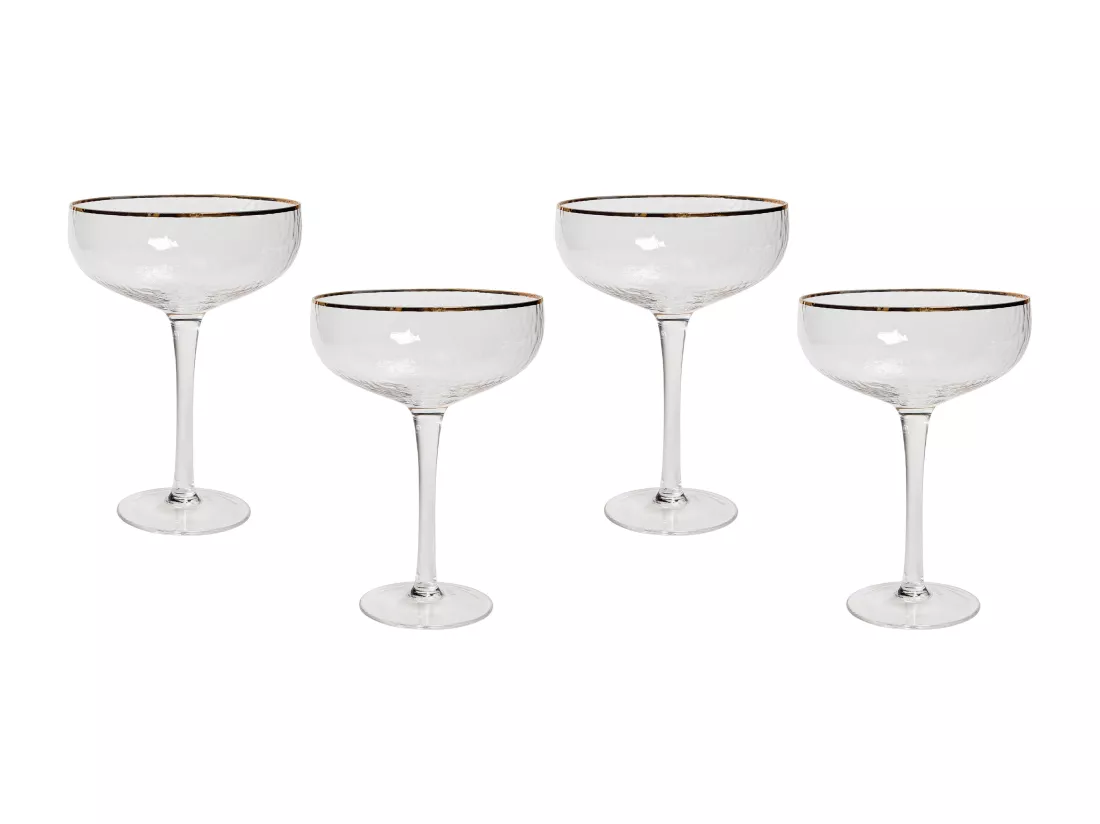 Lot de 4 coupes à champagne TOPAZ 450 ml Transparent