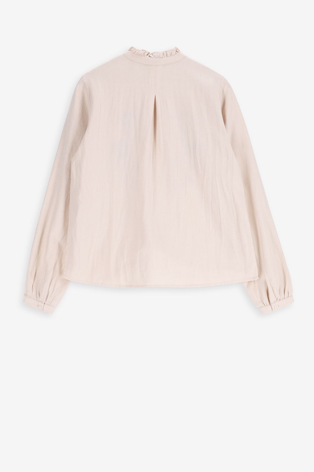 Beige blouse met embroidery