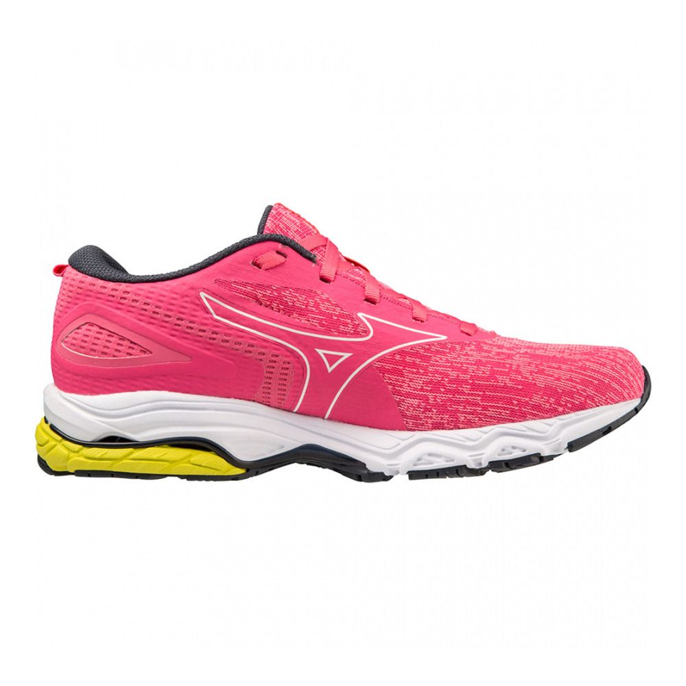 Mizuno WAVE PRODIGY 5 - Chaussures running Femme vivid pink/snowwhite/s.spring