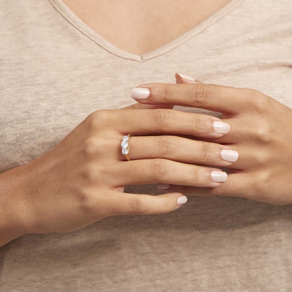 Bague Caitlin Or Jaune Oxyde De Zirconium