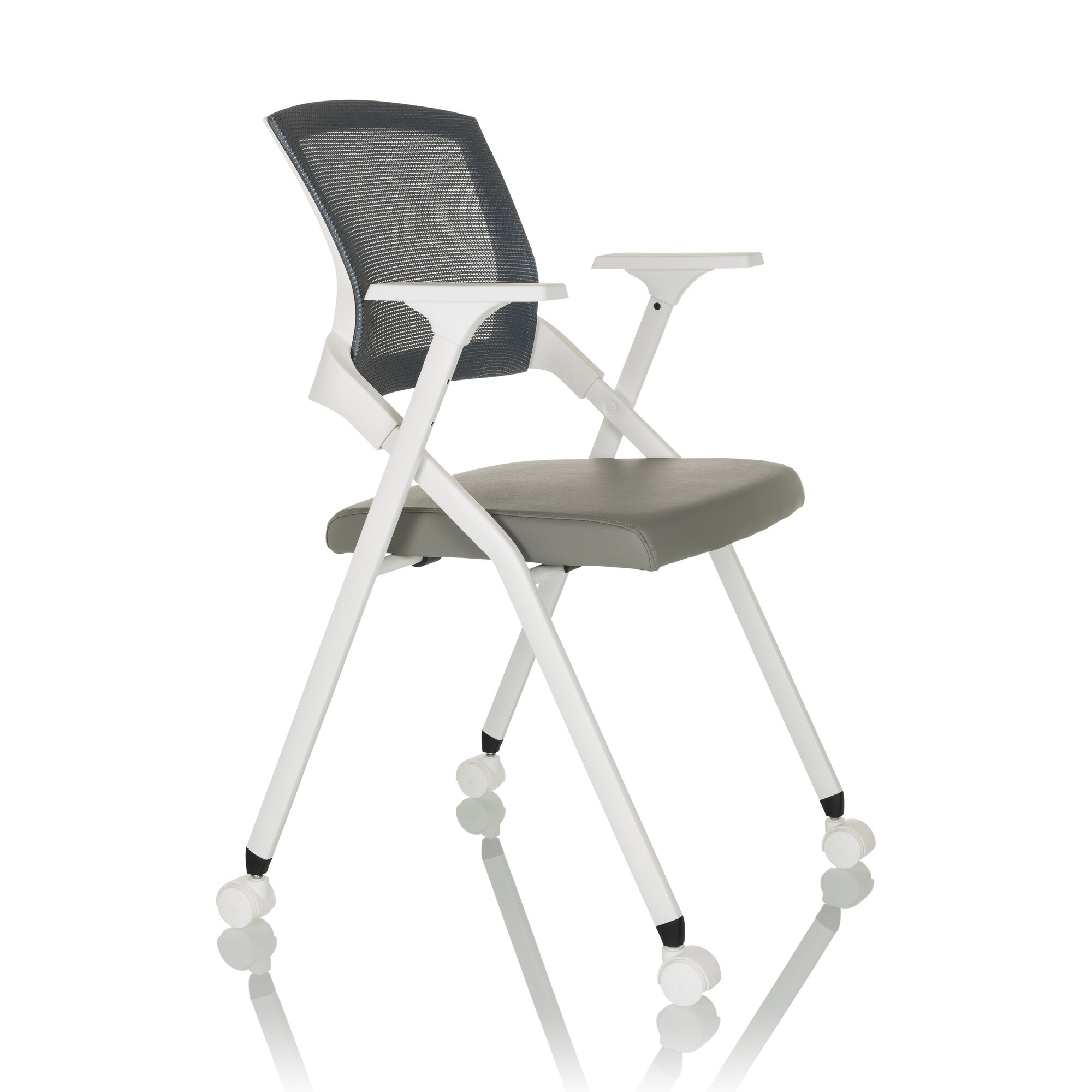Klappstuhl PRIORITY II W PU Kunstleder/Netzstoff mit Armlehnen hjh OFFICE