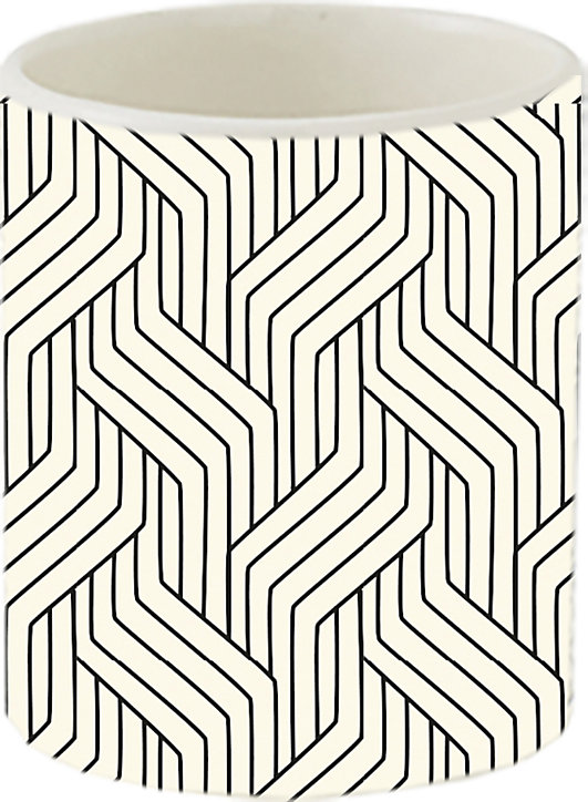 Gobelet noir & blanc à motifs en porcelaine Urbain