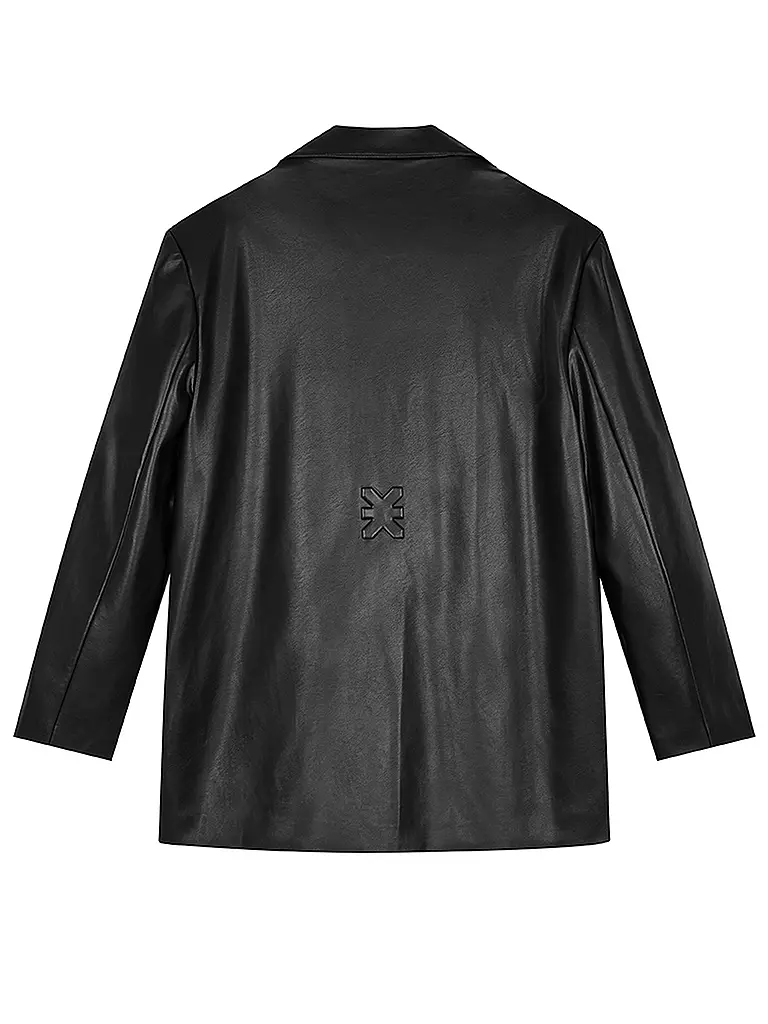 KARO KAUER Blazer in Lederoptik  schwarz