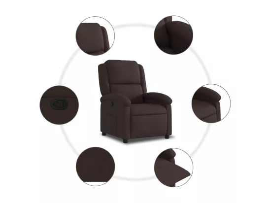 Fauteuil inclinable Marron foncé Tissu