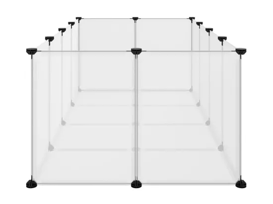 Cage pour petits animaux Transparent 144x74x46,5 cm PP et Acier